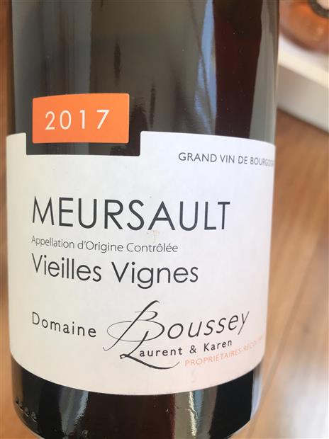 Domaine Boussey Meursault Vieilles Vignes